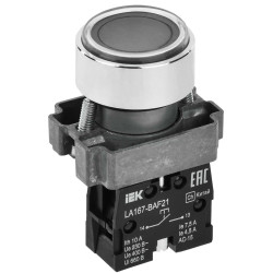 Кнопка управления LA167-BAF21 d=22мм 1NO черная IEK