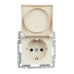 BRITE Розетка 1-местная с заземлением с защитными шторками и крышкой 16А IP44 РСбш10-3-44-БрКр бежевый IEK BRITE Розетка 1-местная с заземлением с защитными шторками и крышкой 16А IP44 РСбш10-3-44-БрКр бежевый IEK