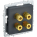 BRITE Аудиорозетка 4-местная РА10-БрГ графит IEK BRITE Аудиорозетка 4-местная РА10-БрГ графит IEK
