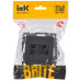 BRITE Розетка двойная RJ11+RJ45 кат.5E РК/Т12-БрГ графит IEK