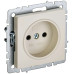 BRITE Розетка 1-местная без заземления с защитными шторками 10А РСш10-2-БрКр бежевый IEK BRITE Розетка 1-местная без заземления с защитными шторками 10А РСш10-2-БрКр бежевый IEK