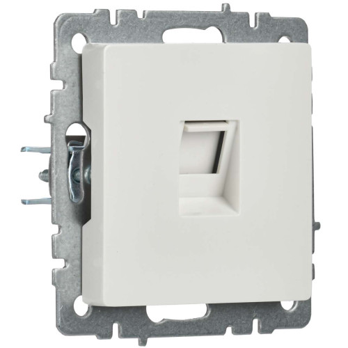 BRITE Розетка компьютерная RJ45 кат.5E РК10-БрБ белый IEK