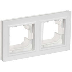 BRITE Рамка 2-местная IP44 РУ-2-БрАБ-44 арктический белый IEK