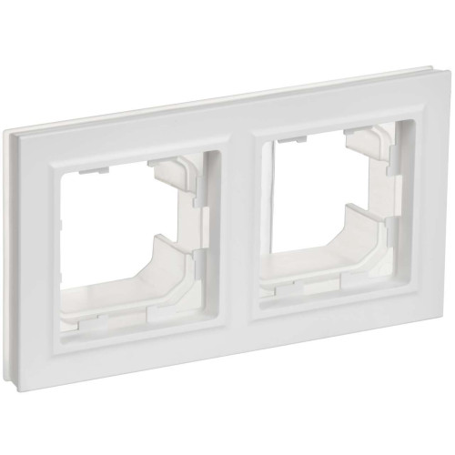 BRITE Рамка 2-местная IP44 РУ-2-БрАБ-44 арктический белый IEK