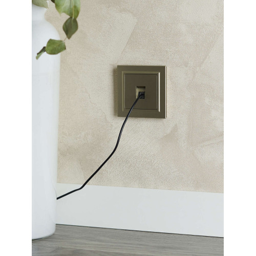 BRITE Розетка компьютерная RJ45 кат.5E РК10-БрШ шампань IEK