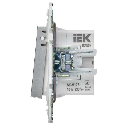 SKANDY Кнопка звонка с индикацией для отелей 10А SK-V17S серебряный IEK