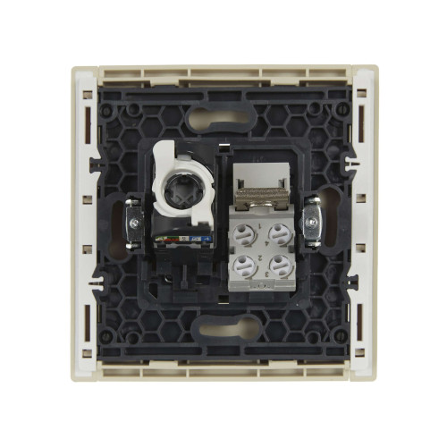 FORTE&PIANO Розетка двойная RJ11+RJ45 кат.5E FP435 ваниль IEK