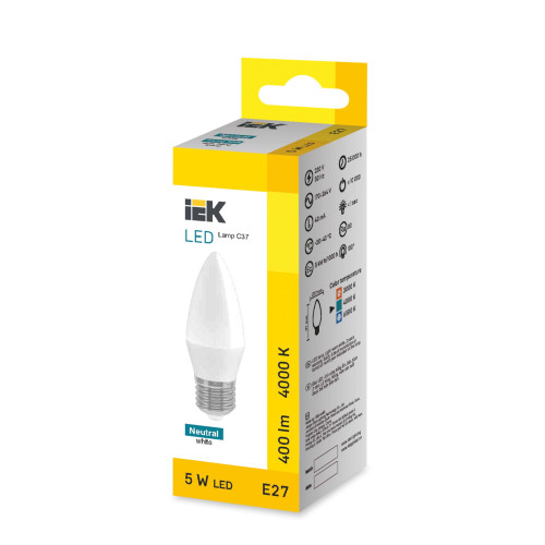 LED Candle C37 5W 4000K E27 IEK