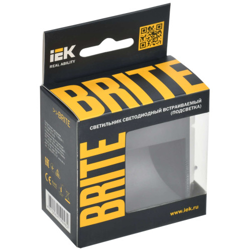 BRITE Подсветка светодиодная встраиваемая ПЛ20-БрМ маренго IEK