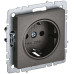 BRITE Розетка 1-местная с заземлением без защитных шторок 16А РС11-1-0-БрТБ темная бронза IEK
