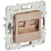 SKANDY Розетка компьютерная двойная RJ45 кат.5E SK-K03Sa песочный IEK SKANDY Розетка компьютерная двойная RJ45 кат.5E SK-K03Sa песочный IEK