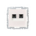 BRITE Розетка компьютерная двойная RJ45 кат.6 РК11-2-БрЖ жемчуг IEK BRITE Розетка компьютерная двойная RJ45 кат.6 РК11-2-БрЖ жемчуг IEK