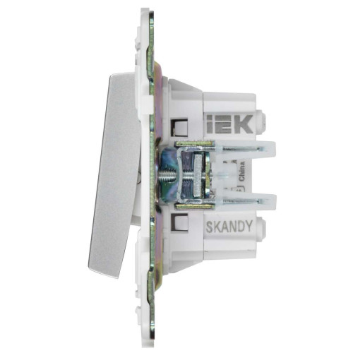 SKANDY Выключатель 2-клавишный перекрестный 10А SK-V06S серебряный IEK
