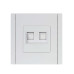 FORTE&PIANO Розетка компьютерная двойная RJ45 кат.5E FP233 белый IEK FORTE&PIANO Розетка компьютерная двойная RJ45 кат.5E FP233 белый IEK