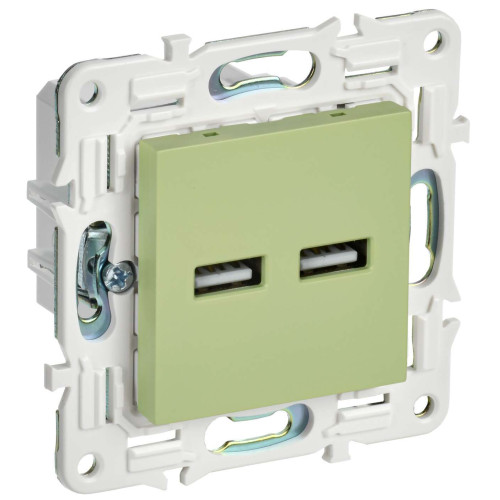 SKANDY Розетка USB A+A 3,1А SK-R15G мятный IEK