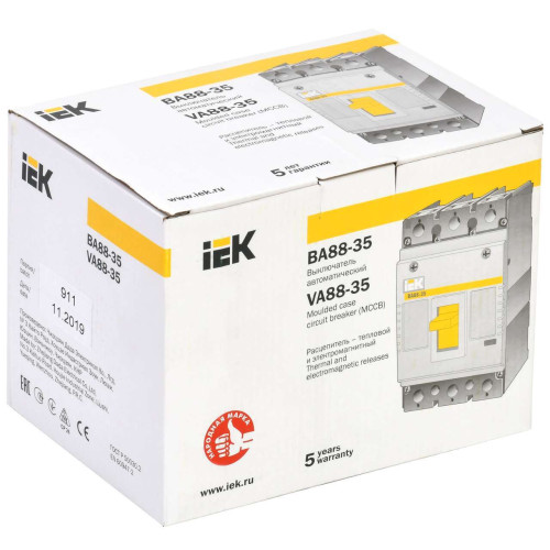 Выключатель автоматический ВА88-35 3Р 80А 35кА IEK