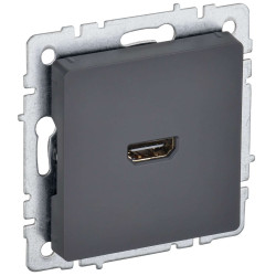 BRITE Розетка HDMI РHDMI-0-БрГ графит IEK