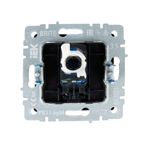 BRITE Розетка компьютерная RJ45 кат.6 РК11-БрМ маренго IEK