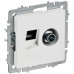 BRITE Розетка двойная TV+RJ45 кат.5E РТВ/РК12-БрАБ арктический белый IEK BRITE Розетка двойная TV+RJ45 кат.5E РТВ/РК12-БрАБ арктический белый IEK