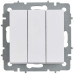 BRITE Выключатель 3-клавишный 10А ВС10-3-0-БрАБ арктический белый IEK