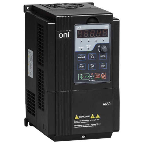 Преобразователь частоты A650 380В 3Ф 1,5kW 4,2А со встроенным тормозным модулем ONI