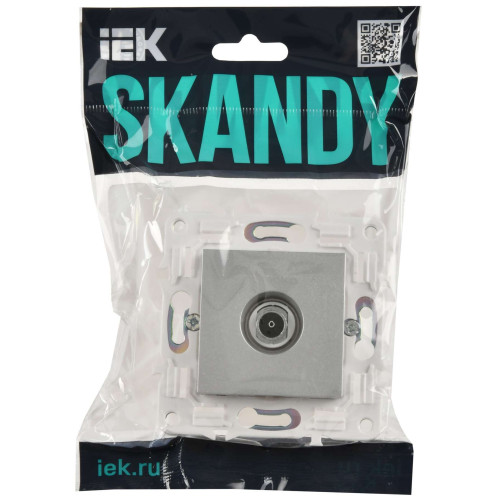 SKANDY Розетка TV оконечная SK-A12S серебряный IEK