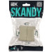 SKANDY Выключатель 2-клавишный 10А SK-V04B бежевый IEK SKANDY Выключатель 2-клавишный 10А SK-V04B бежевый IEK