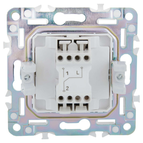 SKANDY Выключатель 1-клавишный проходной 10А SK-V02G графит IEK