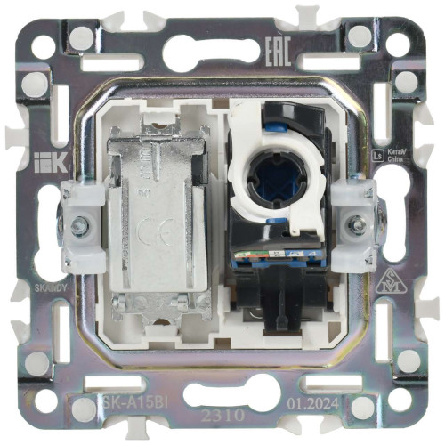 SKANDY Розетка двойная TV+RJ45 кат.6 SK-A15Bl черный IEK