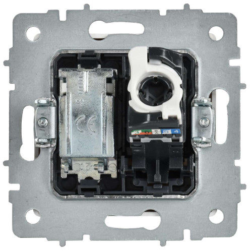 BRITE Розетка двойная TV+RJ45 кат.5E РТВ/РК12-БрАБ арктический белый IEK