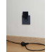 BRITE Розетка 1-местная с заземлением с защитными шторками и крышкой 16А IP20 РСбш10-3-БрМ маренго IEK
