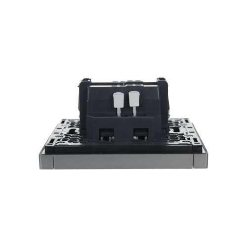 FORTE&PIANO Выключатель 1-клавишный проходной с индикацией 10А FP504 сталь IEK