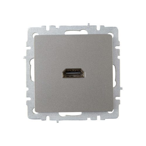 BRITE Розетка HDMI РHDMI-0-БрС сталь IEK