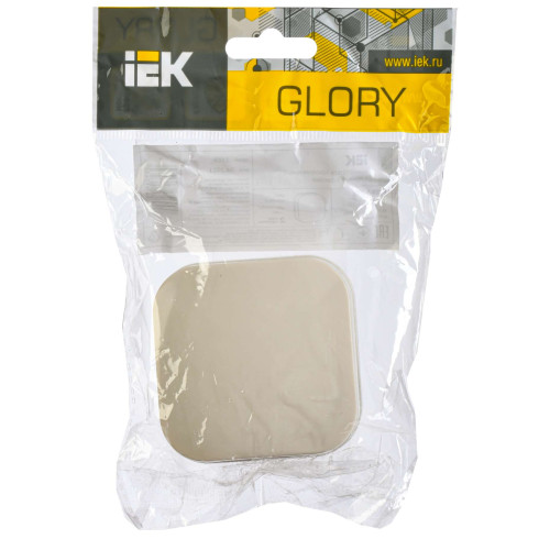 GLORY Выключатель 1-клавишный для открытой установки ВС20-1-0-ХК кремовый IEK