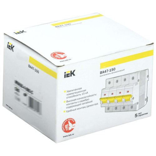 KARAT Автоматический выключатель ВА47-150 4P C 63А 15кА IEK