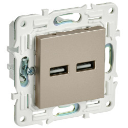 SKANDY Розетка USB A+A 3,1А SK-R15Sh шампань IEK