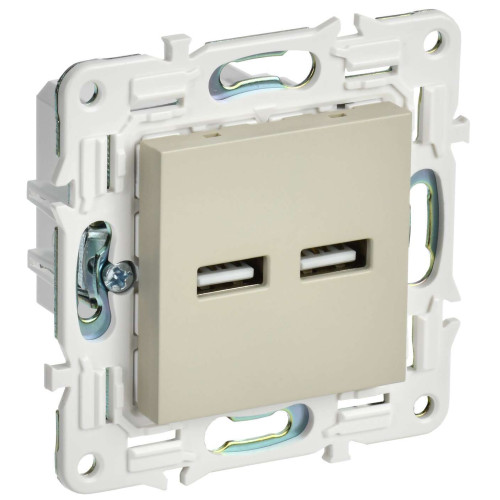 SKANDY Розетка USB A+A 3,1А SK-R15B бежевый IEK