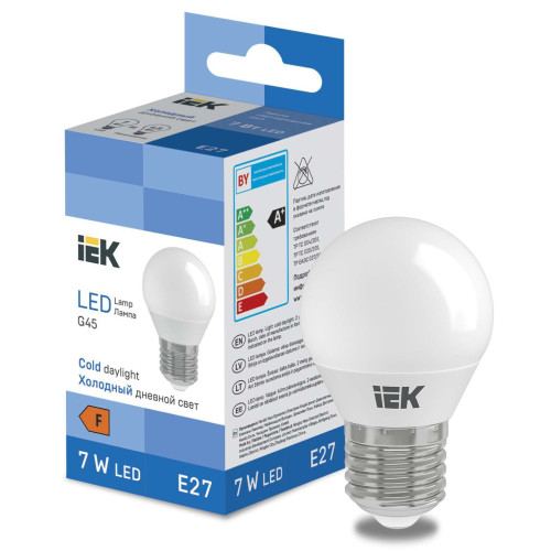 LED Globe G45 600lm 6500k E27 IEK