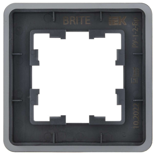 BRITE Рамка 1-местная РУ-1-2-Бр стекло графит RE IEK