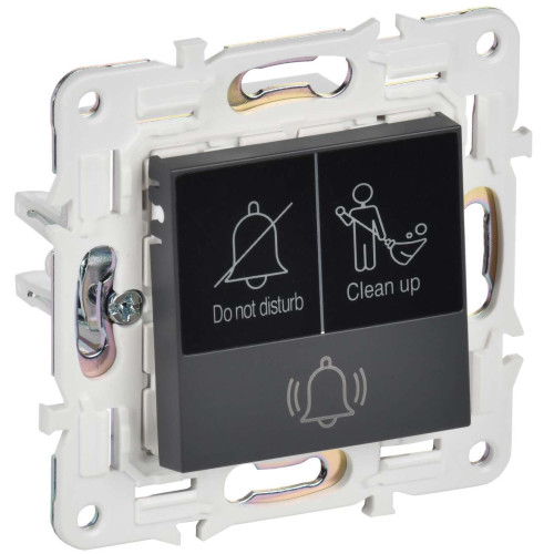 SKANDY Кнопка звонка с индикацией для отелей 10А SK-V17T титан IEK