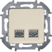 INSPIRIA Розетка компьютерная двойная RJ45 категория 5Е UTP слоновая кость
