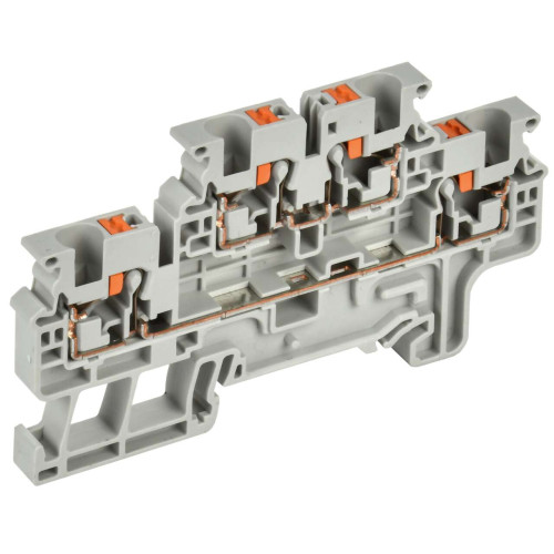 ARMAFIX Клемма пружин. Push-in CP-ML 2 ур. 4мм2 серая IEK