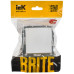 BRITE Розетка 1-местная с заземлением с защитными шторками и крышкой 16А IP20 РСбш10-3-БрАБ арктический белый IEK