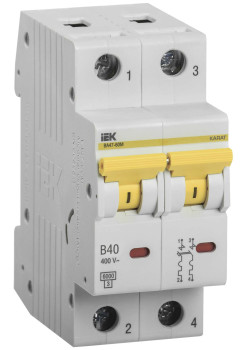 KARAT Автоматический выключатель ВА47-60M 2P B 40А 6кА IEK