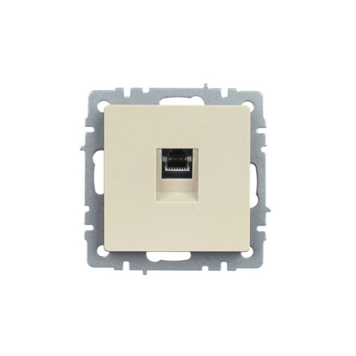 BRITE Розетка компьютерная RJ45 кат.5E РК10-БрКр бежевый IEK