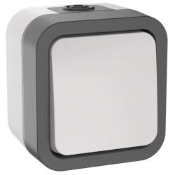 TORS Выключатель кнопочный 10А IP55 TS210 серо-белый IEK