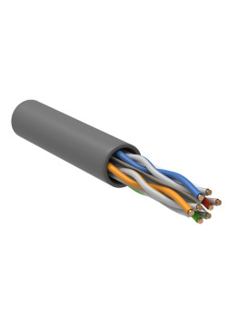 ITK Витая пара U/UTP кат.6 4х2х23AWG solid PVC серый (305м)