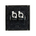 FORTE&PIANO Розетка компьютерная двойная RJ45 кат.5E FP533 сталь IEK