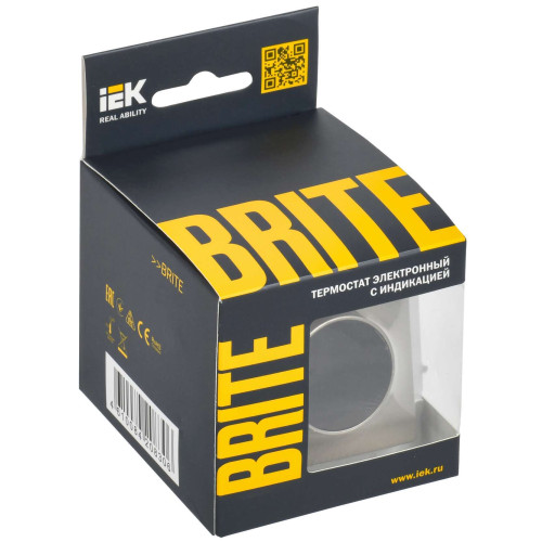 BRITE Термостат электронный с индикацией ТС10-1-БрШ шампань IEK