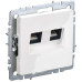 BRITE Розетка двойная RJ11+RJ45 кат.5E РК/Т12-БрБ белый IEK BRITE Розетка двойная RJ11+RJ45 кат.5E РК/Т12-БрБ белый IEK